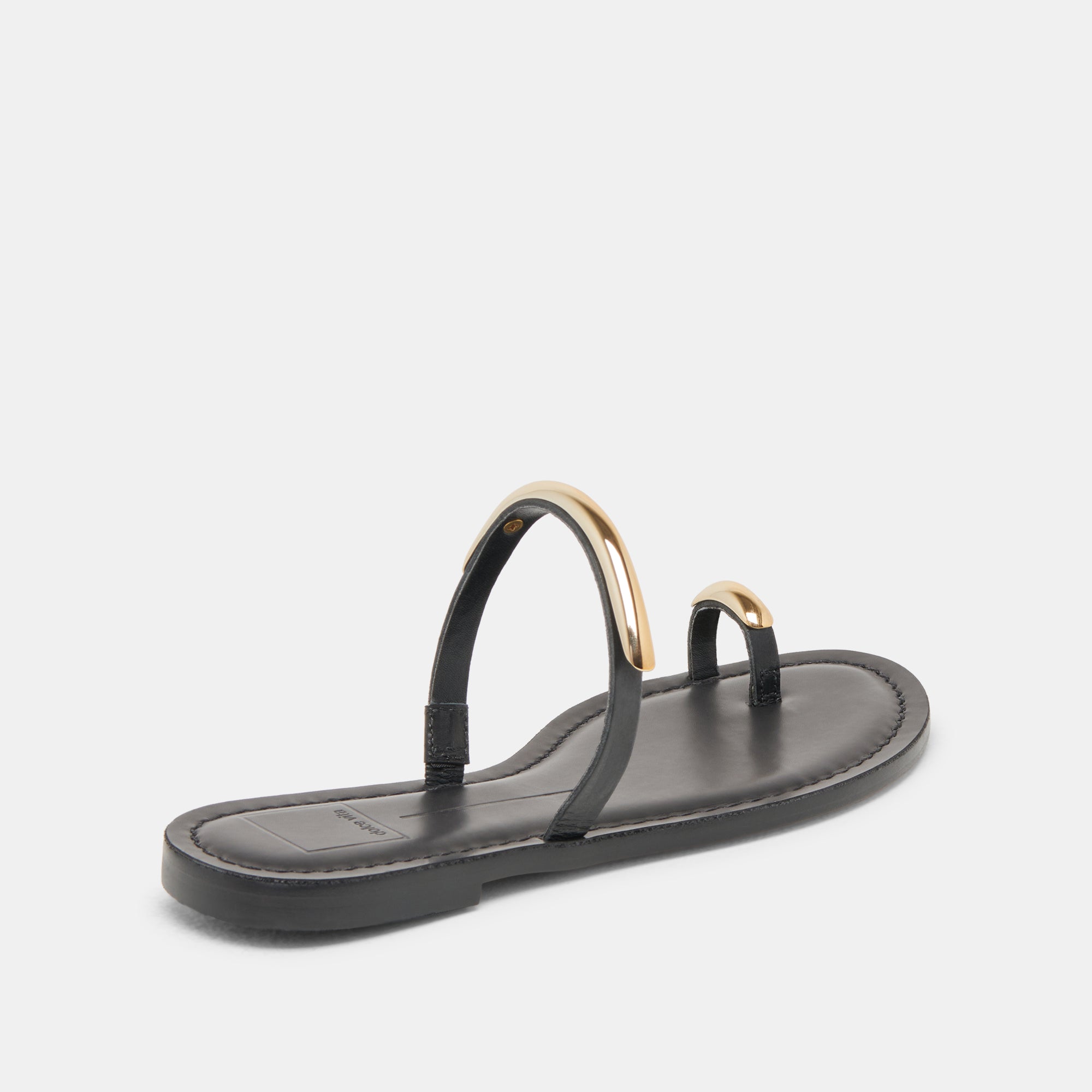 WINK WIDE SANDALS BLACK LEATHER - Image 3