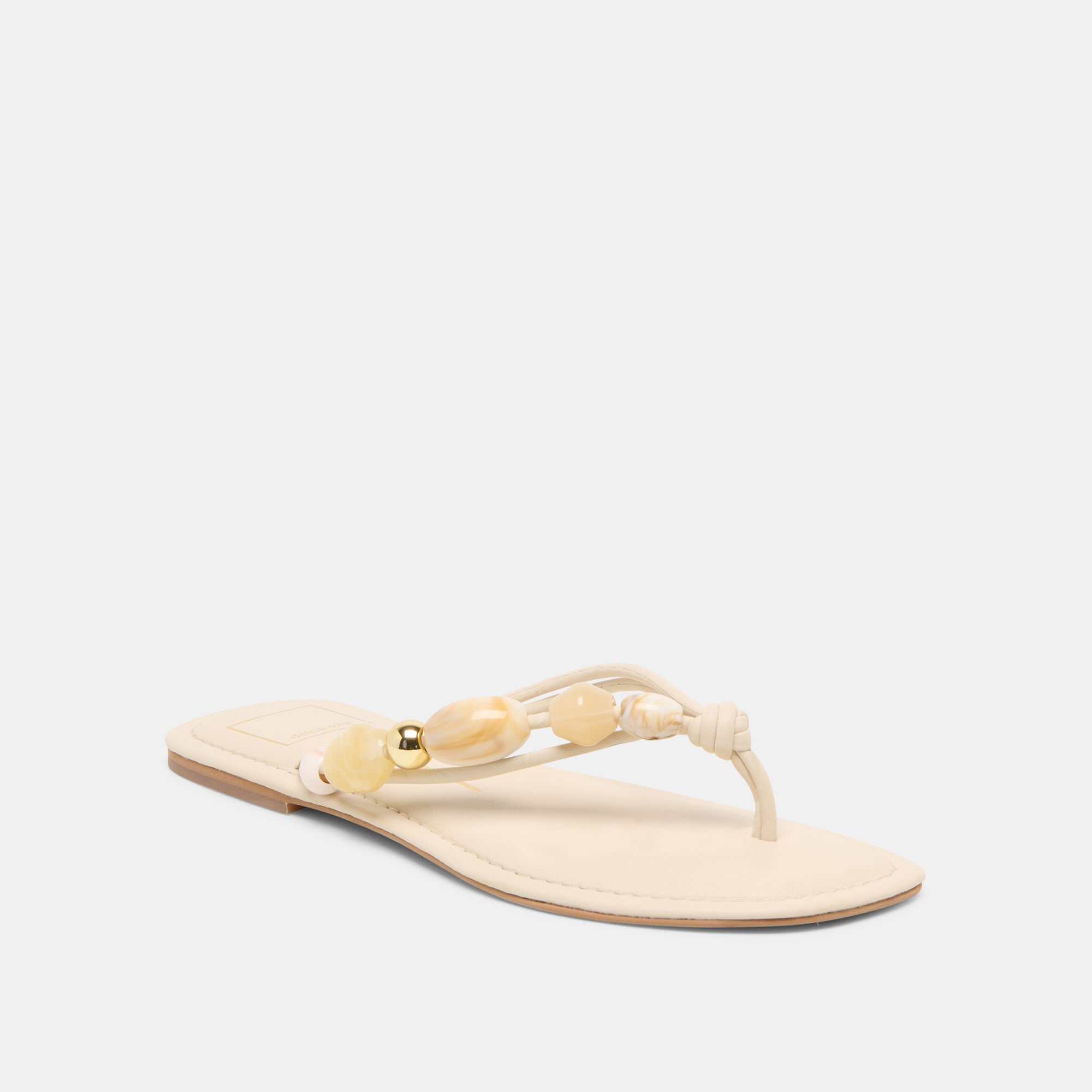 CELY SANDALS IVORY LEATHER - Image 2