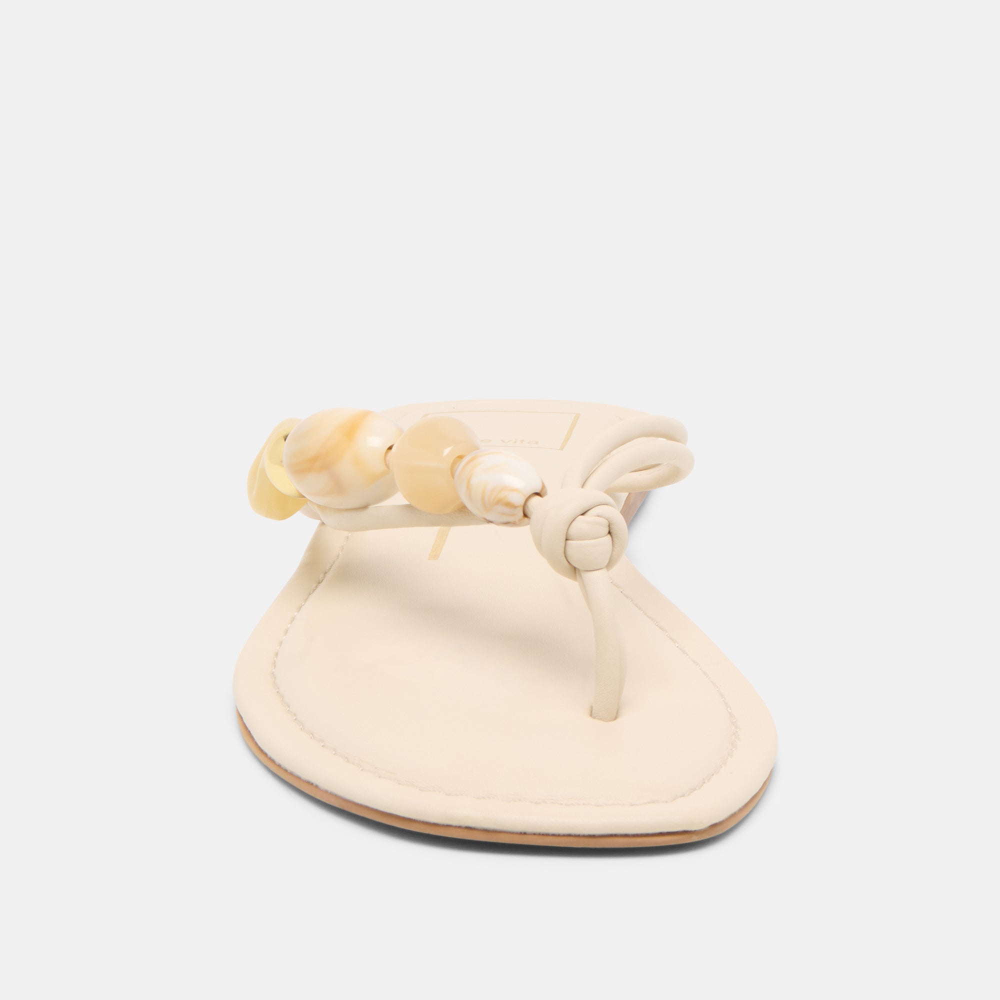 CELY SANDALS IVORY LEATHER - Image 6