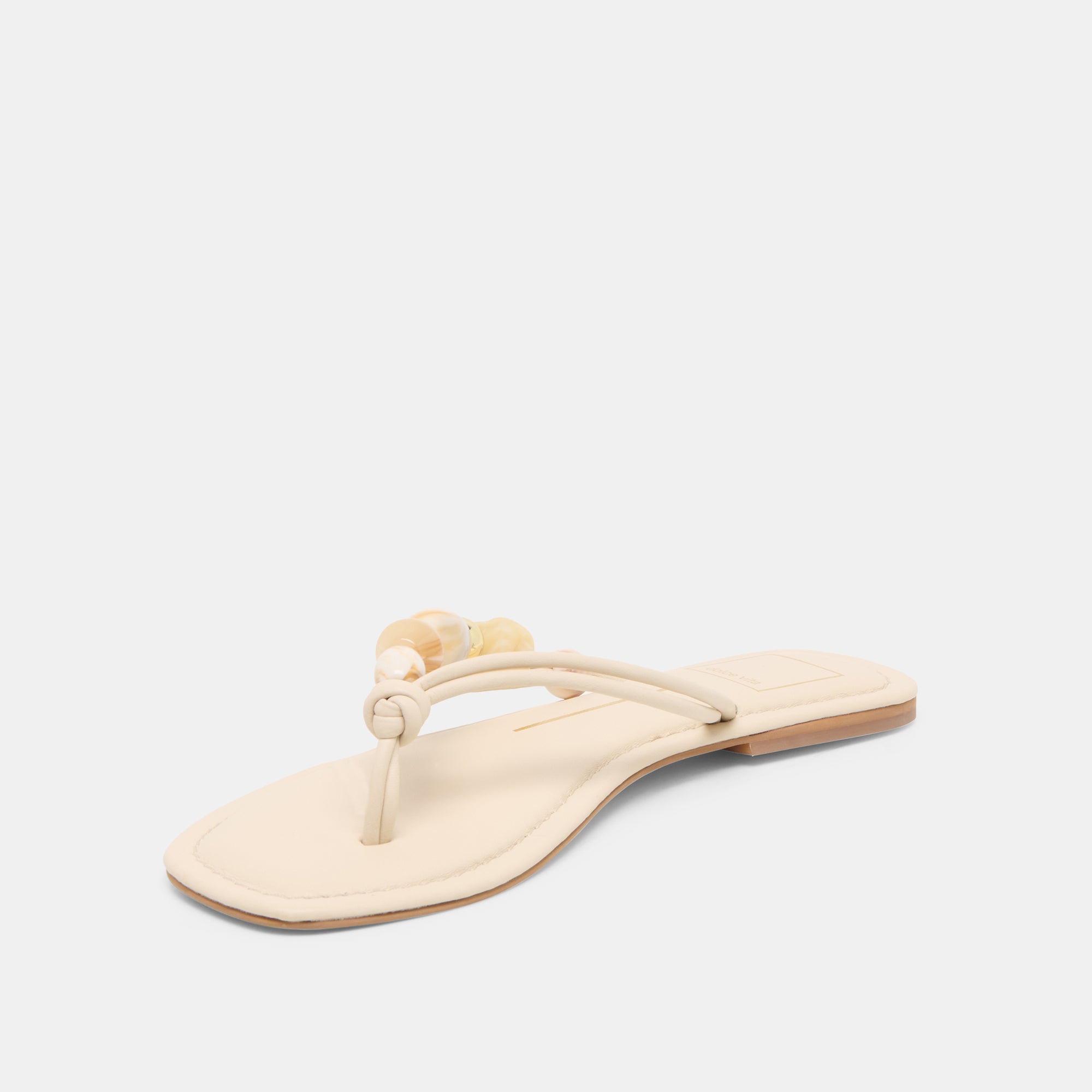 CELY SANDALS IVORY LEATHER - Image 4