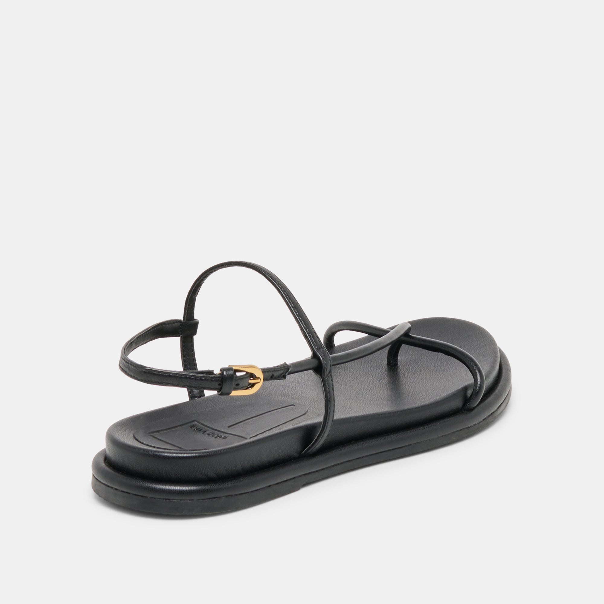 DOM SANDALS BLACK LEATHER - Image 3
