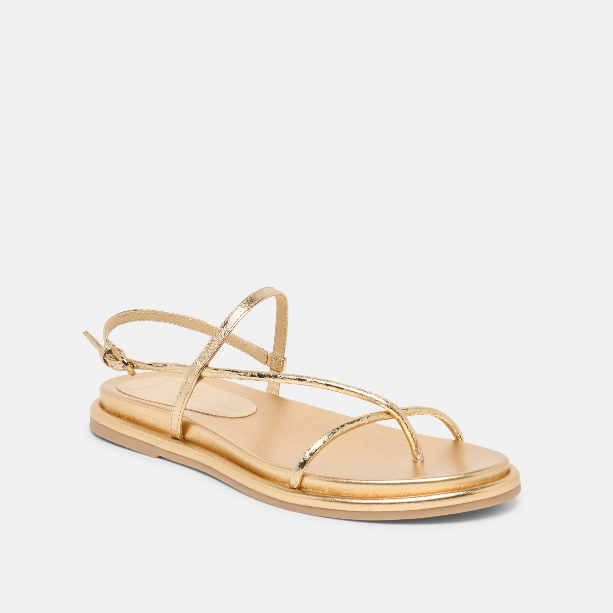DOM SANDALS GOLD DISTRESSED LEATHER - Image 3