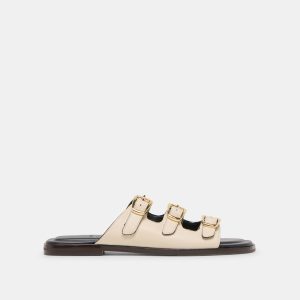 FIN SANDALS BONE LEATHER