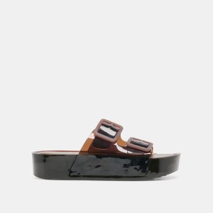 JULIO X SANDALS CHOCOLATE VINYL