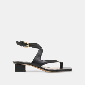 KAMEO HEELS BLACK LEATHER