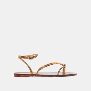 KENLEY VINYL SANDALS TORTOISE JELLY