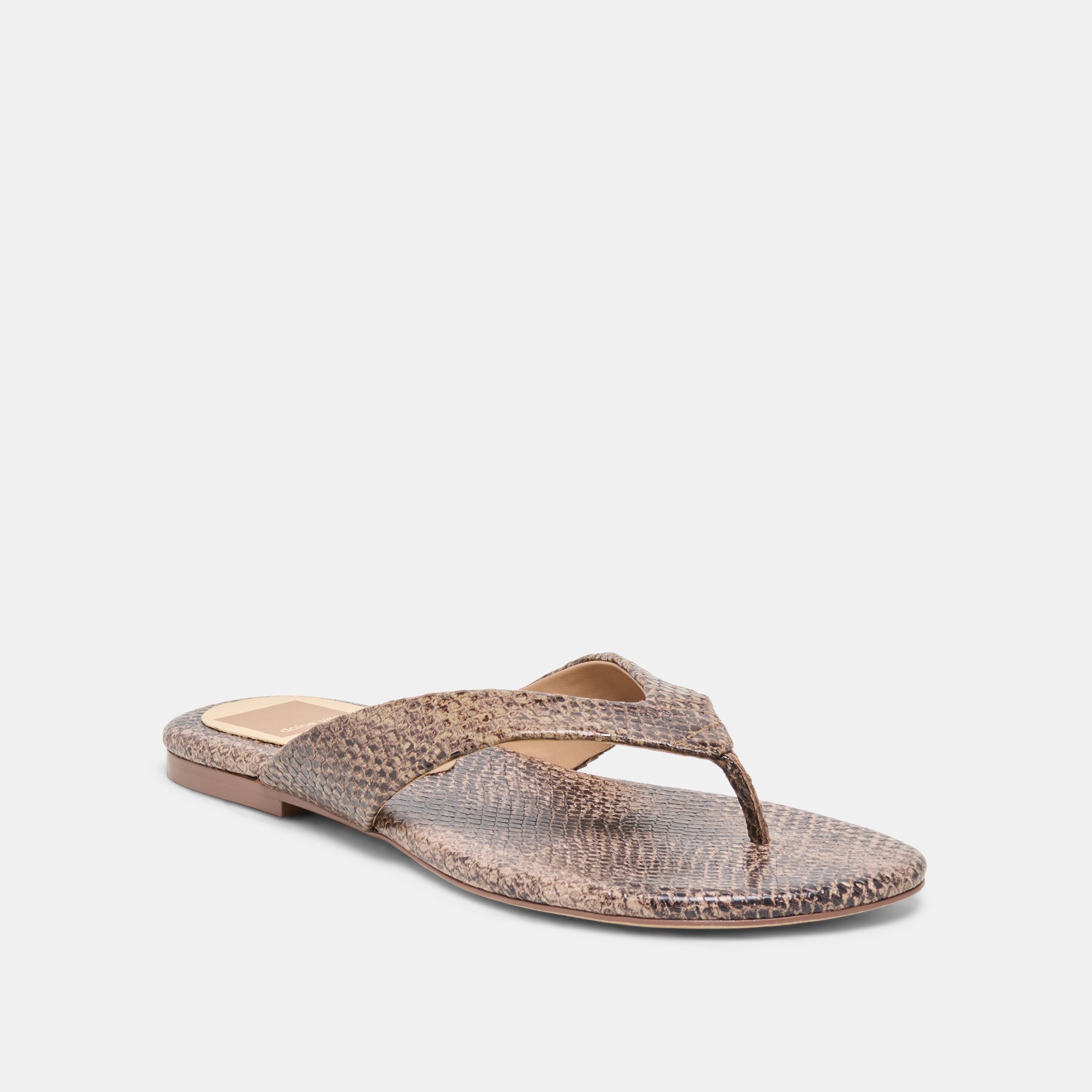 LINNET SANDALS SNAKE TAN EMBOSSED LEATHER - Image 2