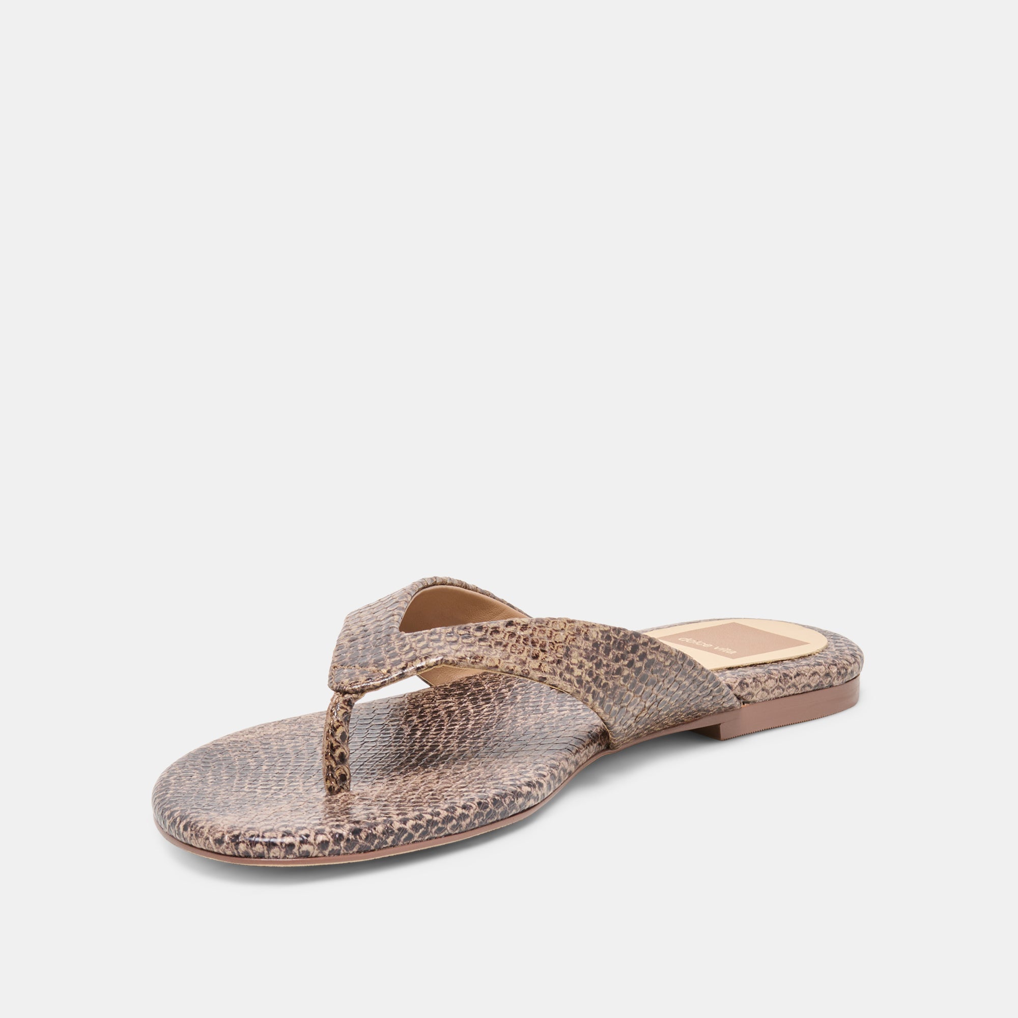 LINNET SANDALS SNAKE TAN EMBOSSED LEATHER - Image 4