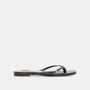 MALTA SANDALS BLACK LEATHER