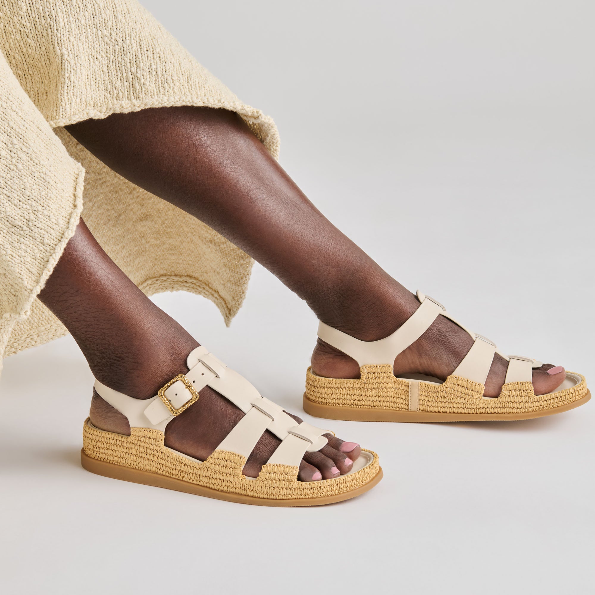SHENNA SANDALS BONE LEATHER - Image 6