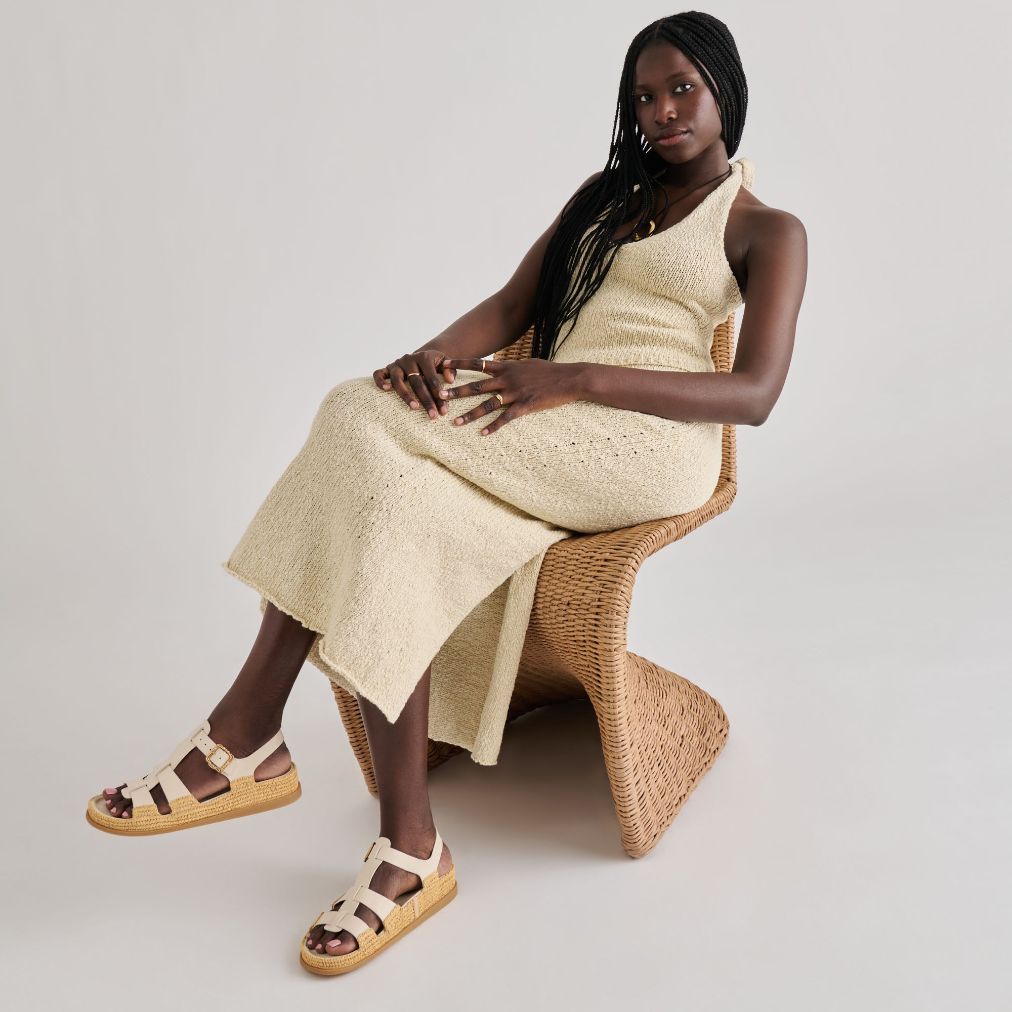 SHENNA SANDALS BONE LEATHER - Image 4