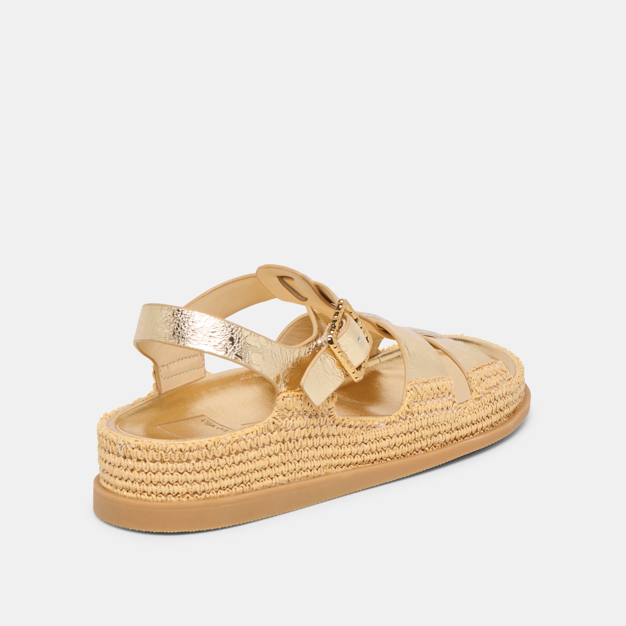 SHENNA SANDALS GOLD DISTRESSED LEATHER - Image 3