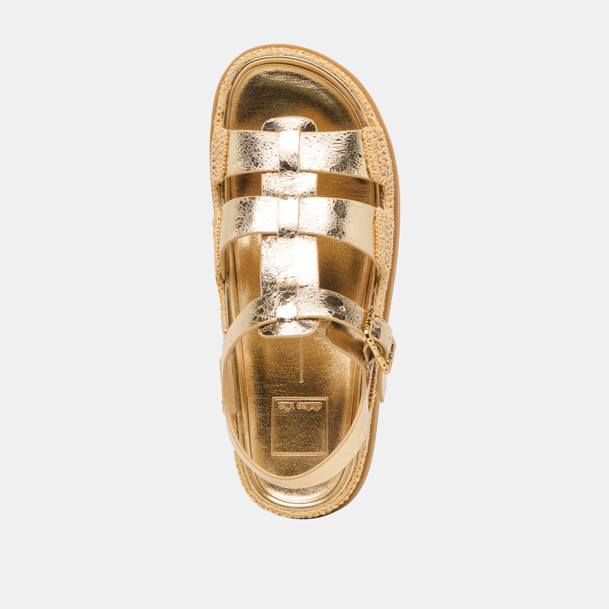 SHENNA SANDALS GOLD DISTRESSED LEATHER - Image 8