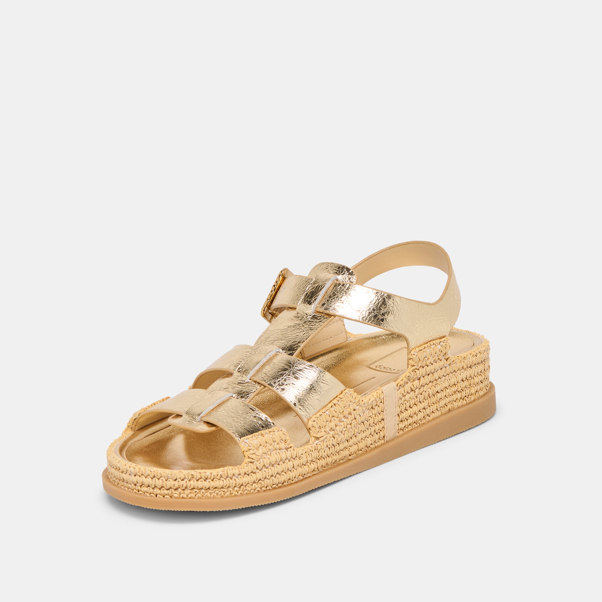 SHENNA SANDALS GOLD DISTRESSED LEATHER - Image 4