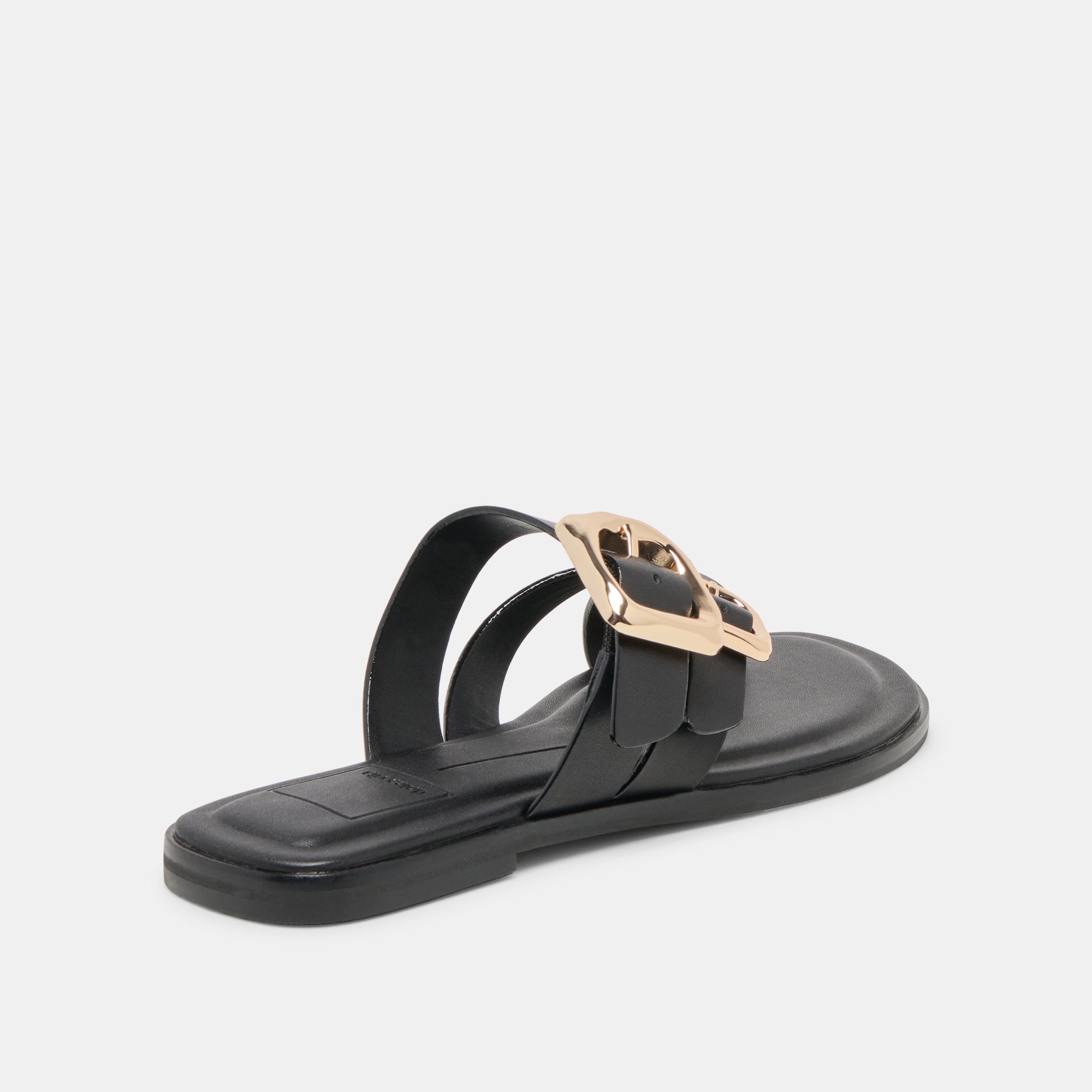 SHORE SANDALS BLACK LEATHER - Image 3