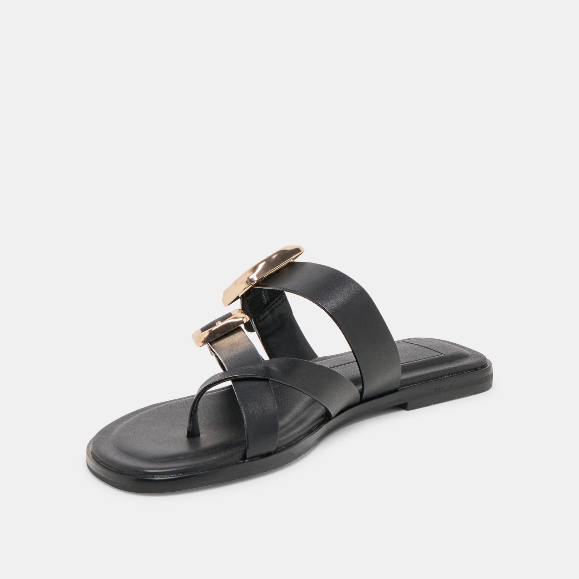 SHORE SANDALS BLACK LEATHER - Image 4