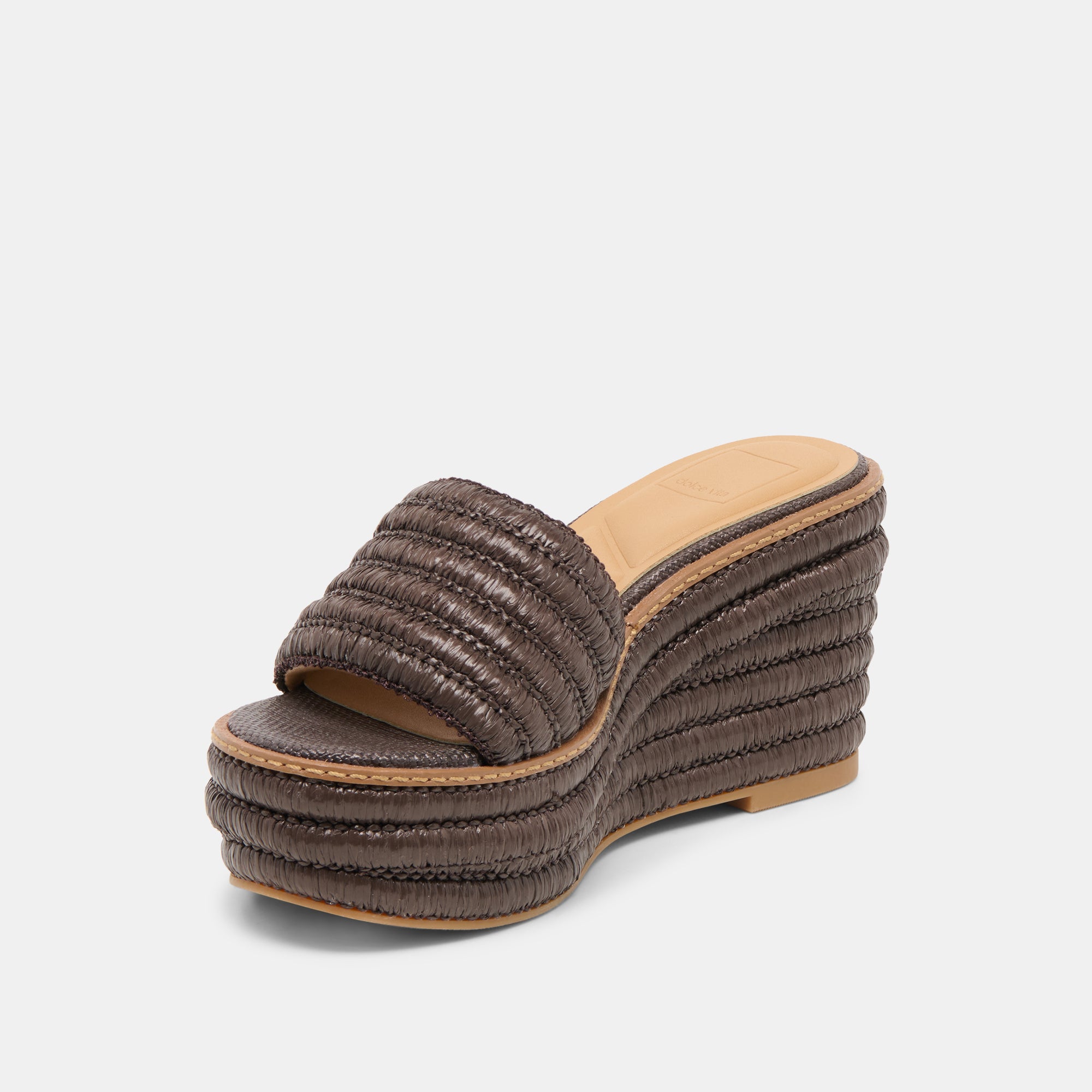 THRONE WEDGES CHOCOLATE RAFFIA - Image 6
