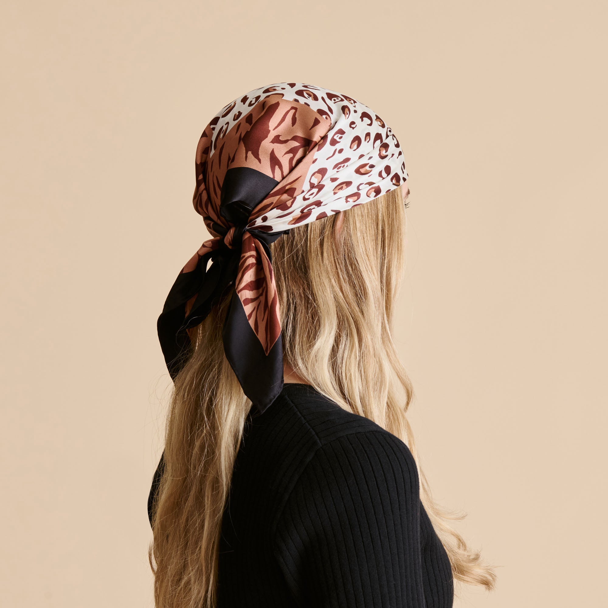 ANIMAL PRINT SCARF BROWN MULTI - Image 8