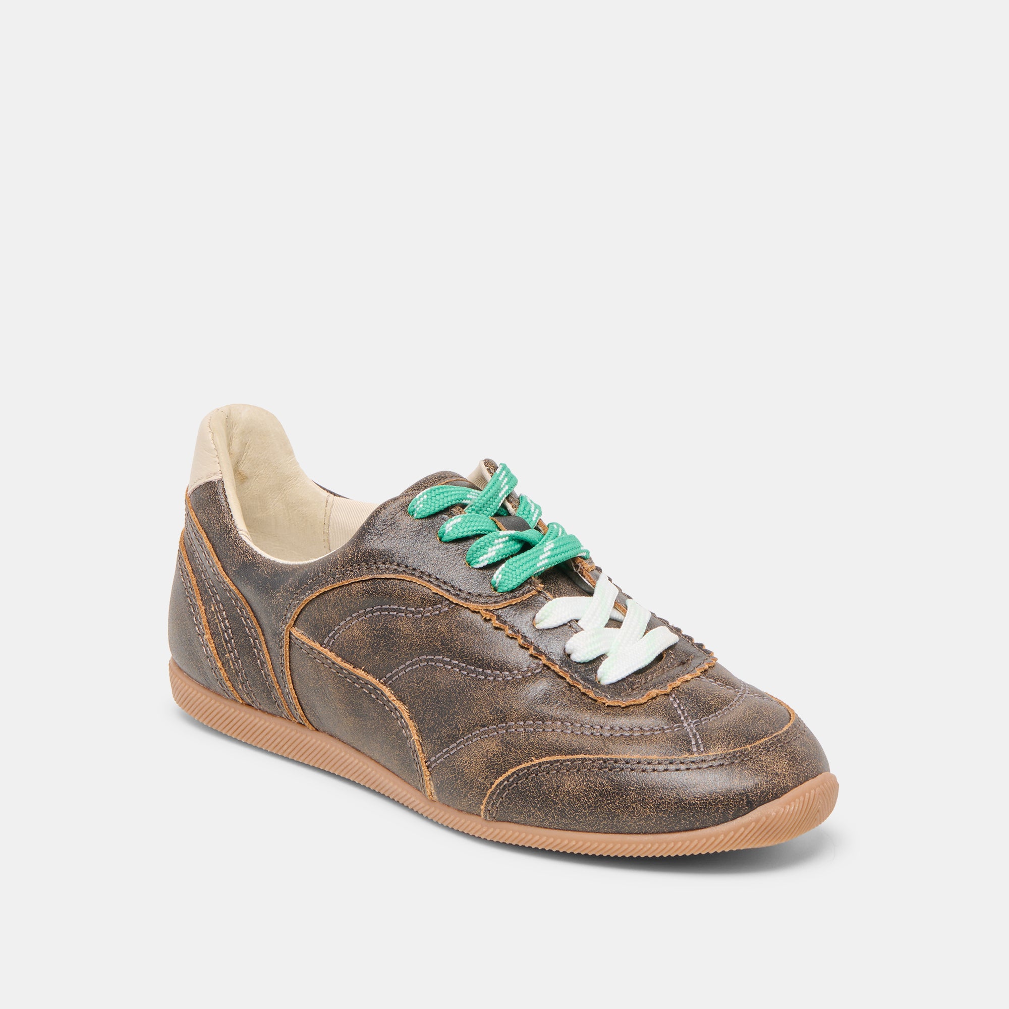 LAINI SNEAKERS BROWN DISTRESSED LEATHER - Image 3