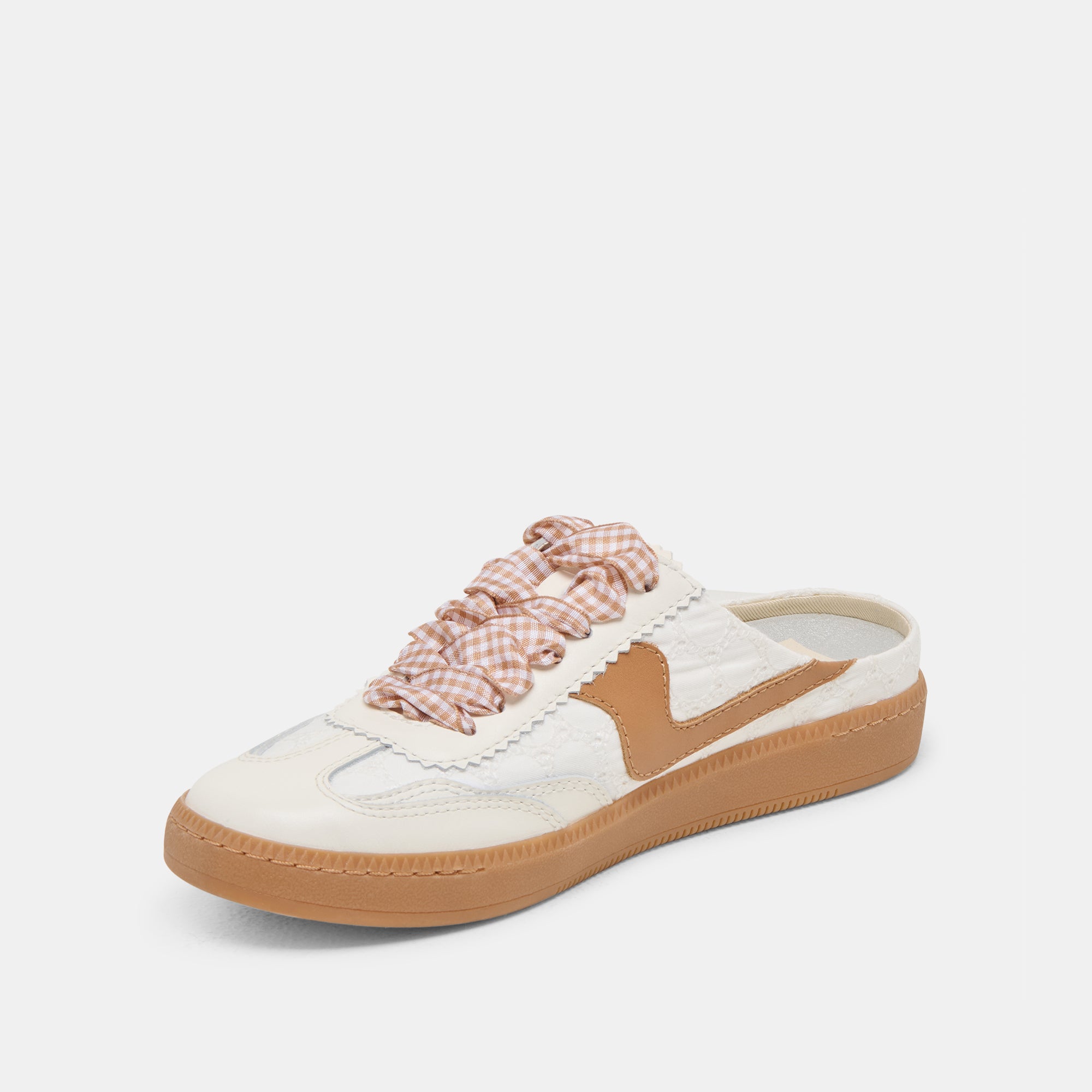 NOTICE SLIDE SNEAKERS WHITE PINK EYELET - Image 5