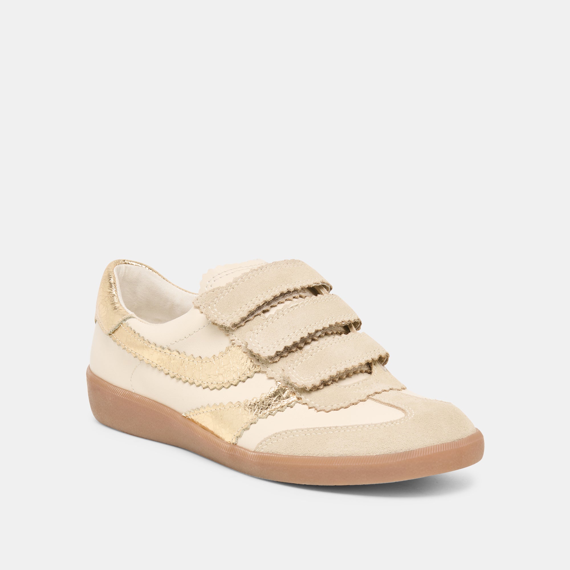 MERIT VELCRO SNEAKERS WHITE GOLD LEATHER - Image 2