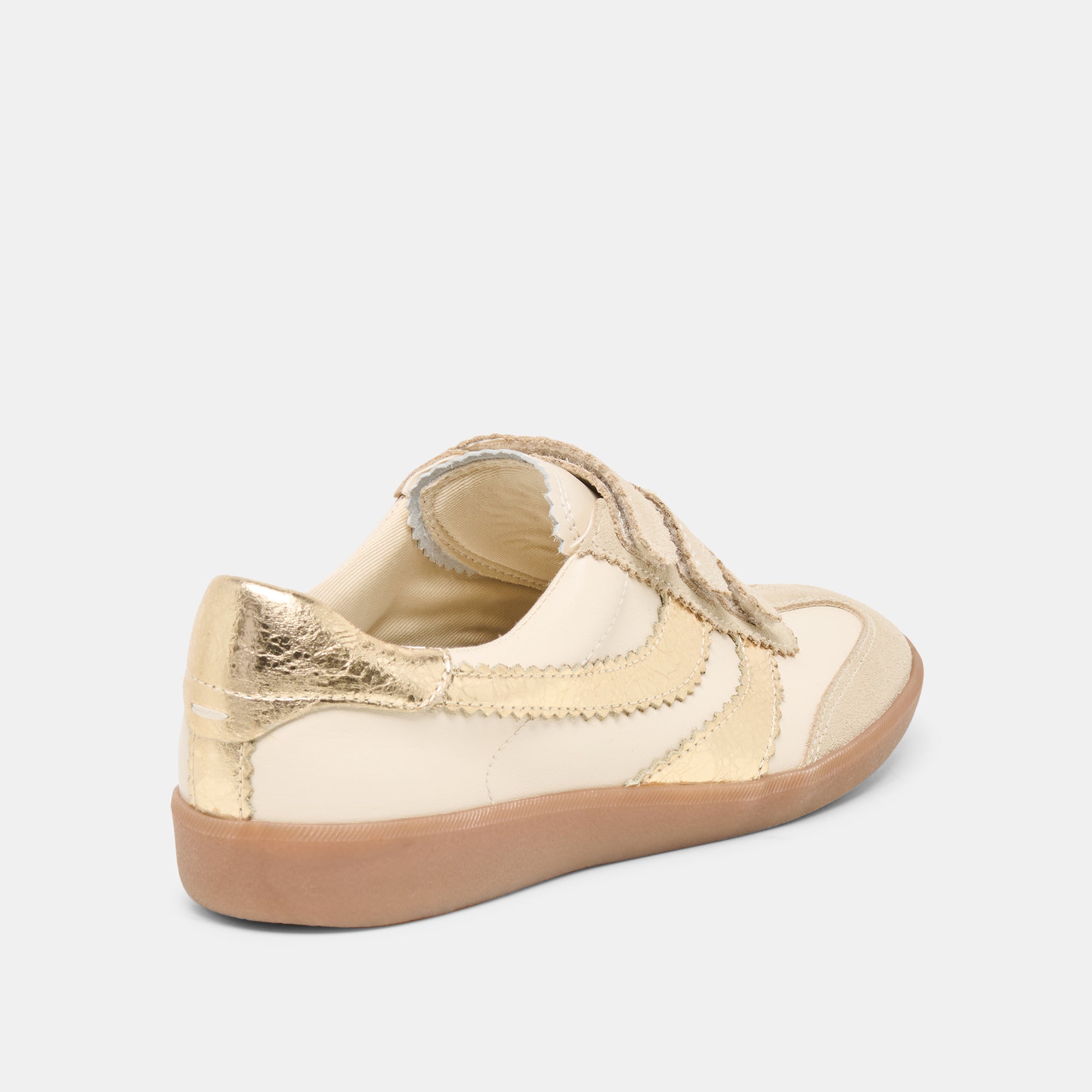 MERIT VELCRO SNEAKERS WHITE GOLD LEATHER - Image 3