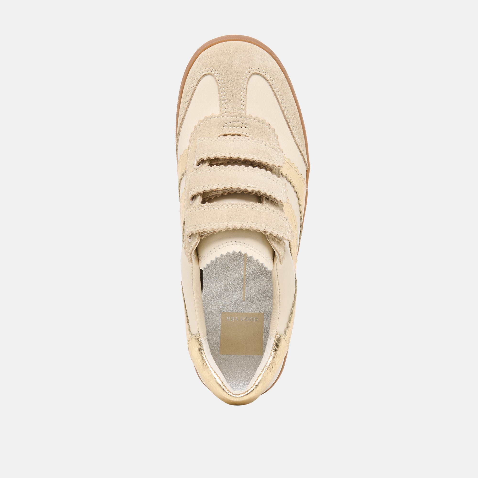 MERIT VELCRO SNEAKERS WHITE GOLD LEATHER - Image 8