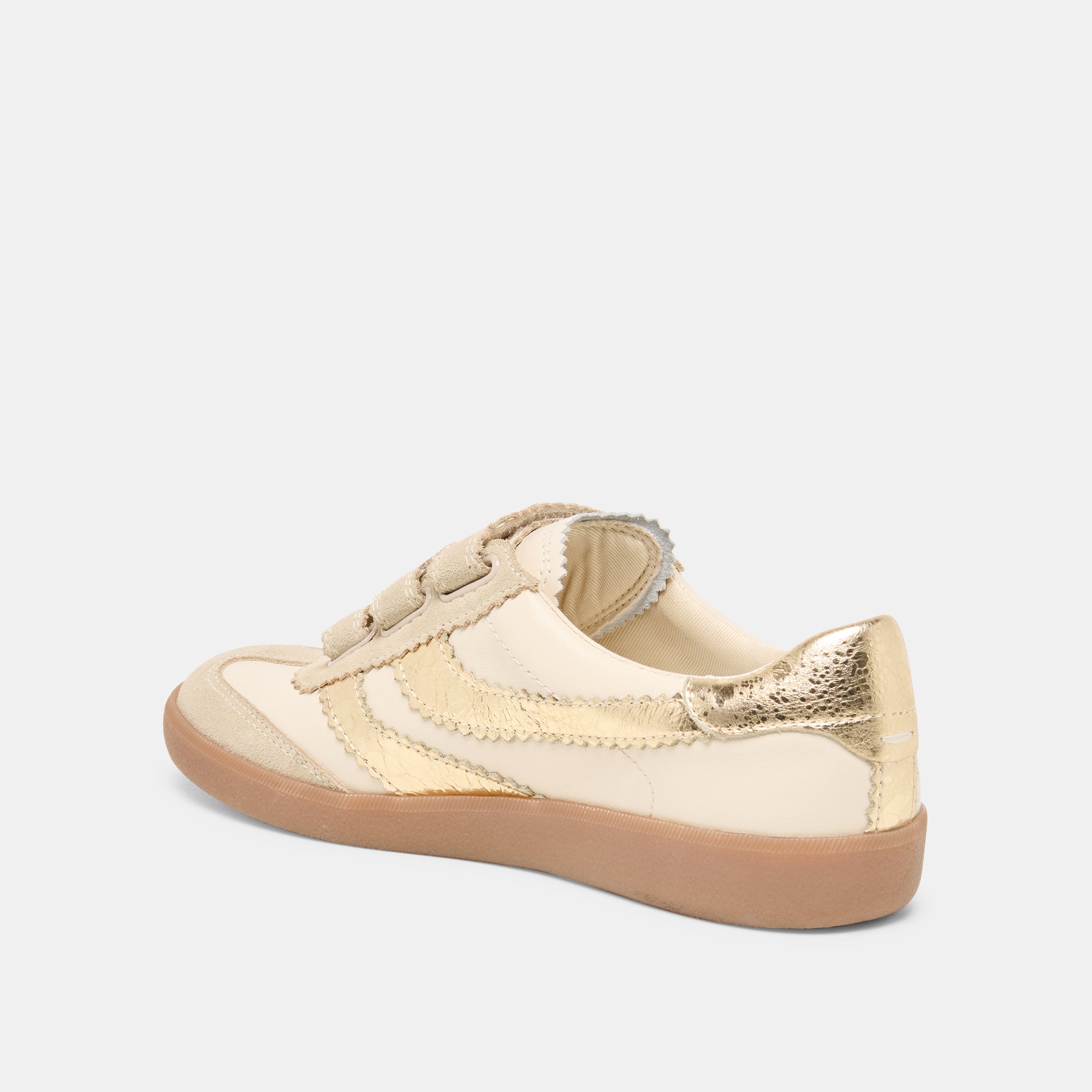 MERIT VELCRO SNEAKERS WHITE GOLD LEATHER - Image 5