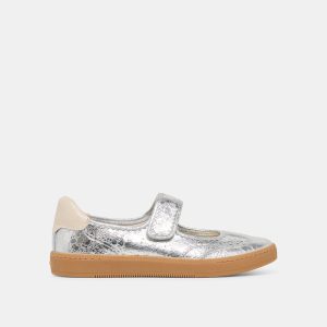NANET SNEAKERS SILVER LEATHER