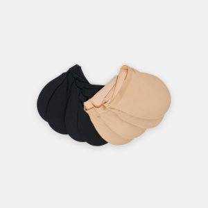 4 PACK CUSHIONED MULE TOE COVER SOCKS TAN BLACK