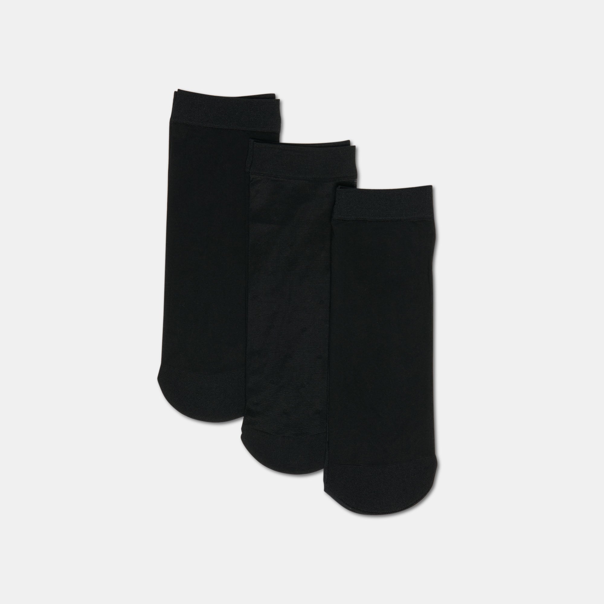 3 PACK DITSY DOT SHEER ANKLET SOCKS BLACK - Image 4