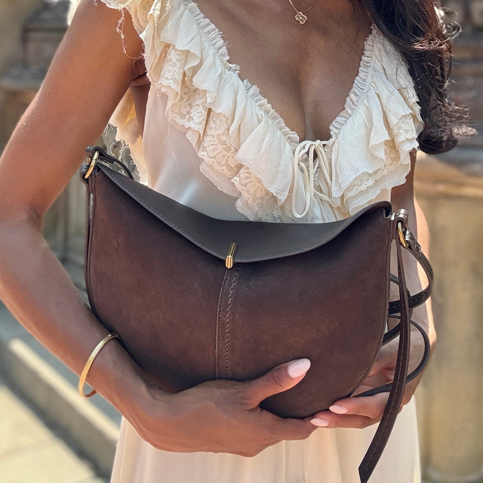 BENNETT CROSSBODY ESPRESSO SUEDE - Image 5